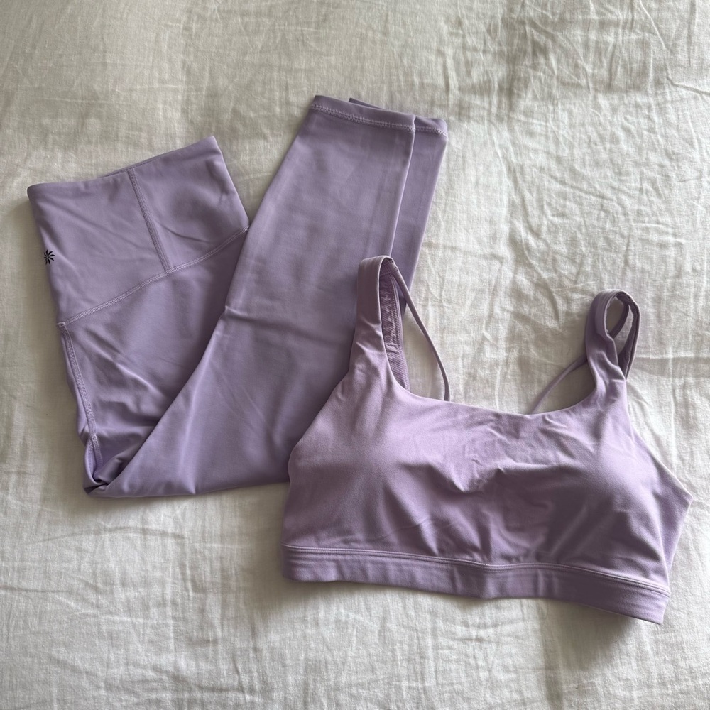 Athleta Elation Ultra High Rise 7/8 Legging & Sports Bra Set – Size L